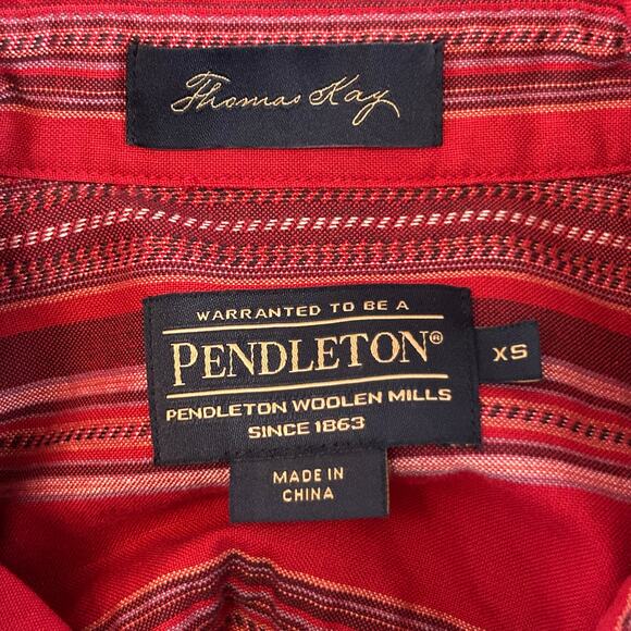 Pendleton x Thomas Kay Vintage Flannel Short Sleeve Button Up Shirt, Sz XS - Picture 4 of 7